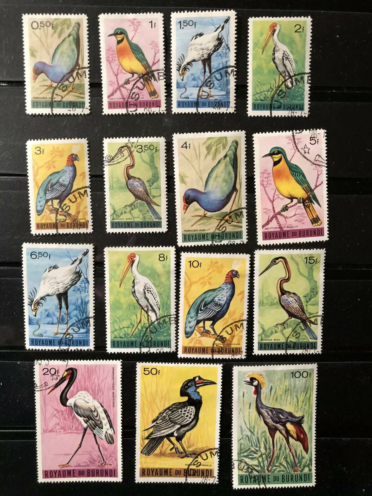 7 DIFFERENT COMPLETE SETS OF BURUNDI STAMPS - CANCELLED LH - Fresh Stock Dated January 2026