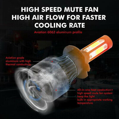 For Honda CBR 600rr 1000rr 2003-2017 - 4Side H7 LED Headlight Bulbs 6000K White - Fresh Stock Dated February 2026