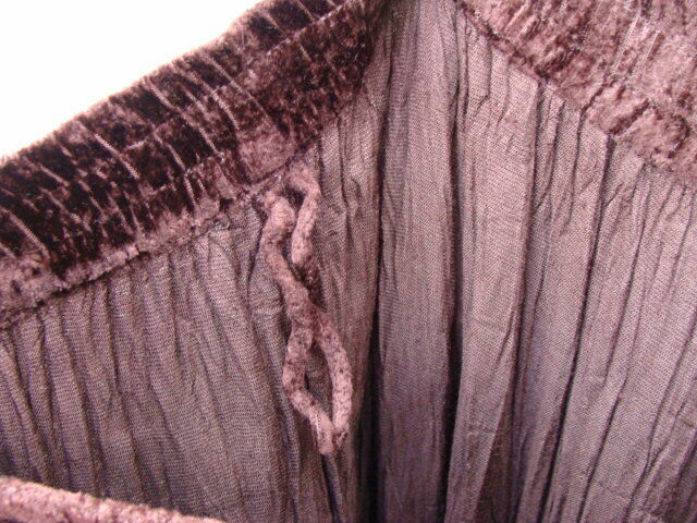 womens vintage M/L brown crushed velvet broomstick maxi skirt - Fresh Stock Dated February 2026