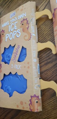 Make Your Own Ice Pops Seahorse 3-Pack New Lot Of 2 Cool Gear - Fresh Stock Dated February 2026
