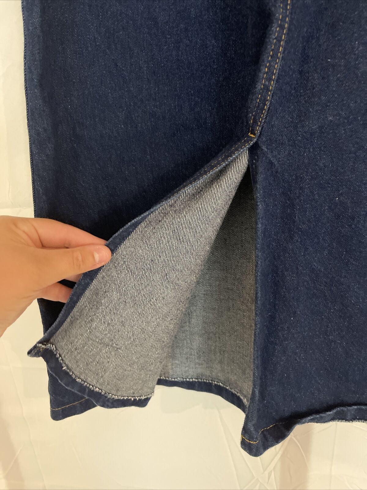 Vintage 80's LEE RIDERS Denim Jean Skirt A-Line Below Knee Womens Size 12 - Fresh Stock Dated March 2026