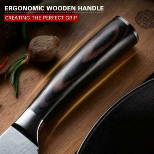 7'' Stainless Kitchen Knife Cleaver Steel Japanese Damascus Style Chef's Knife - Fresh Stock Dated December 2025