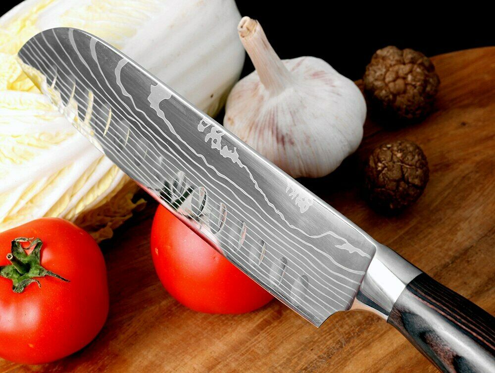 4Piece Kitchen Knife Set Damascus Style Stainless Steel Professional Chef Knives - Fresh Stock Dated December 2025