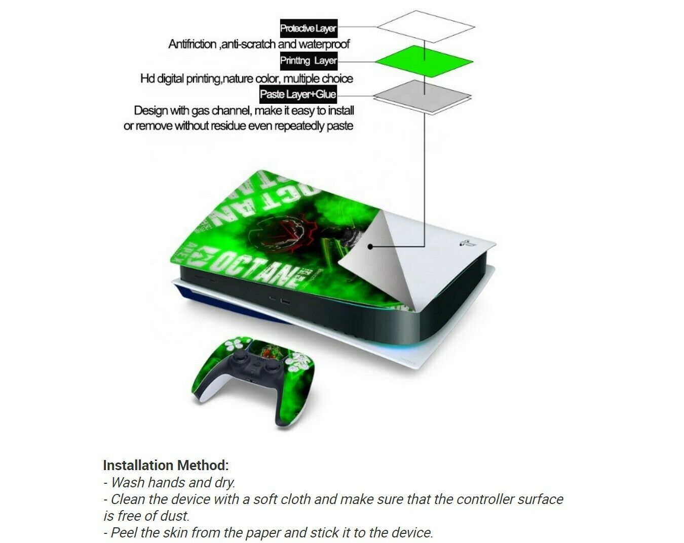 Disc PlayStation 5 PS5 Skin Decal Vinyl Cover for Console Cannabis Marijuana 420 - Fresh Stock Dated December 2025