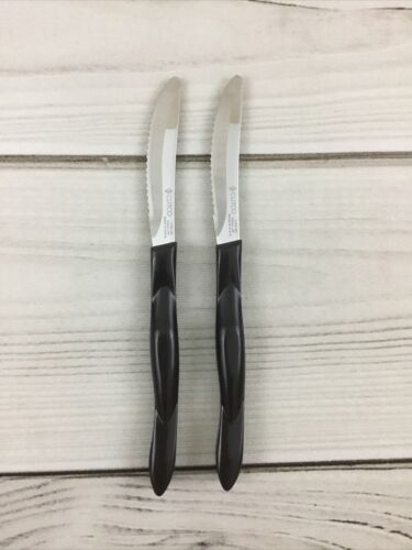 CUTCO Steak Knives 1759 KD LOT OF 2 Classic Serrated Brown Handle Made in USA - Fresh Stock Dated December 2025