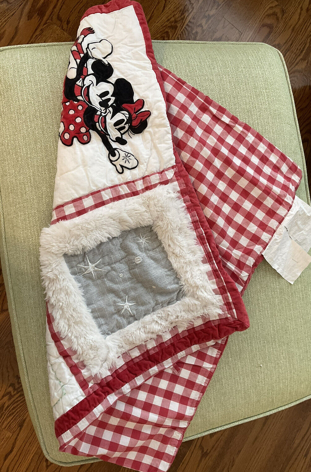 Pottery Barn Kids 2020 Disney Mickey Mouse Holiday European Sham Mono “Connor” - Fresh Stock Dated February 2026