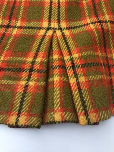Women’s Vintage 1960’s Wool Plaid Mini Pencil Skirt 25” Waist 21.5” Long - Fresh Stock Dated February 2026