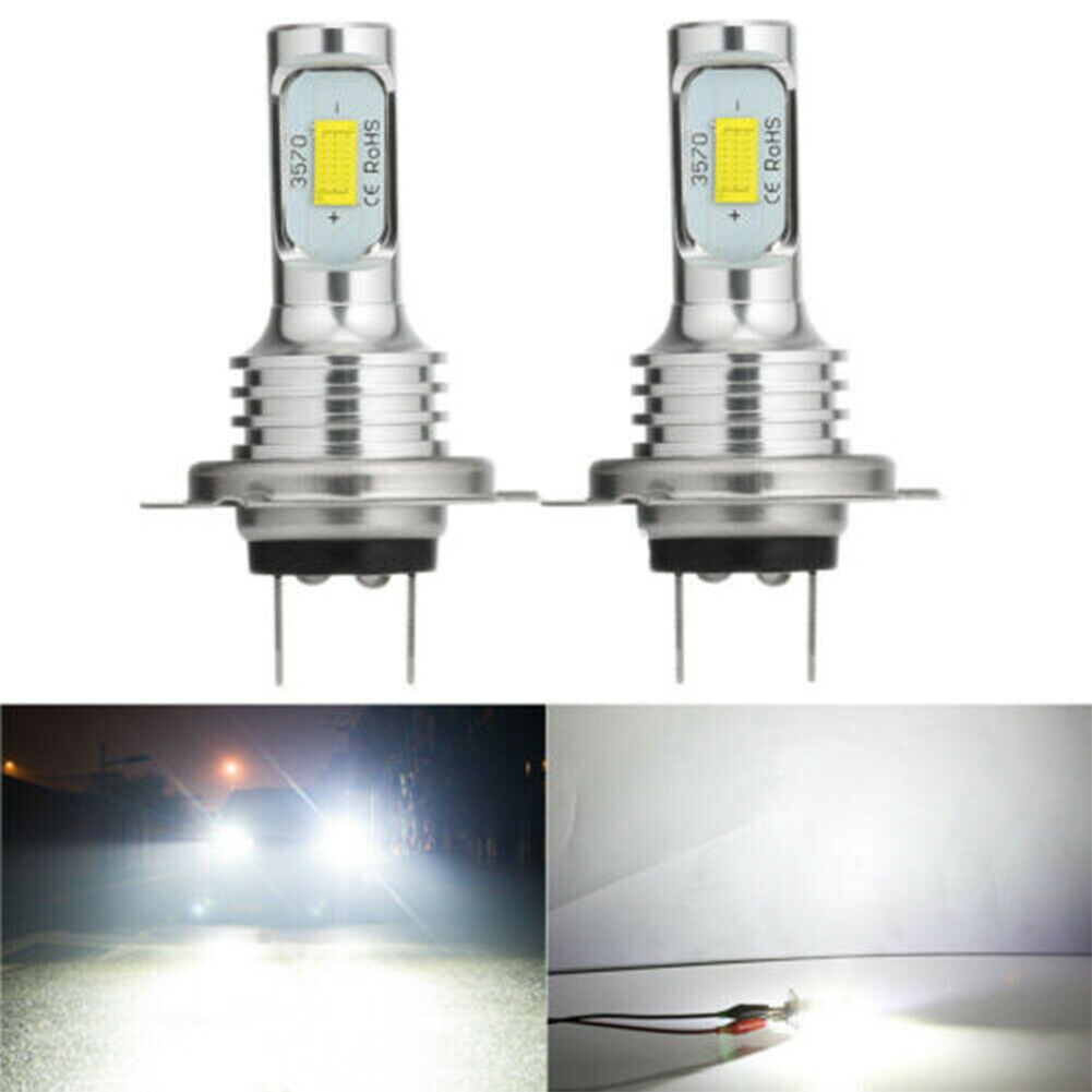 2x H7 Motorcycle LED Headlights Bulbs Kit High/Low Beam 110W 16000LM 6000K White - Fresh Stock Dated February 2026