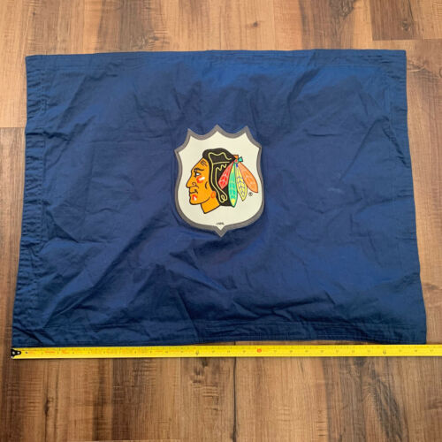 NEW POTTERY BARN NHL CHICAGO BLACKHAWKS NAVY STANDARD PILLOW SHAM COVER PB TEEN - Fresh Stock Dated December 2025