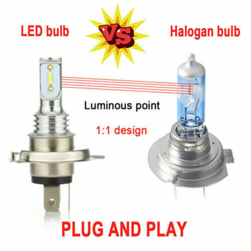 H4 9003 LED Motorcycle Headlight Hi/Low Beam 6500K Super Bright White Bulb CREE - Fresh Stock Dated February 2026
