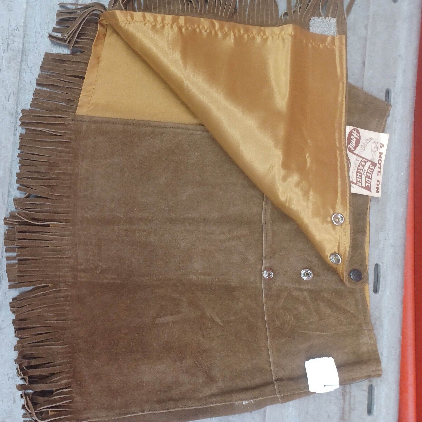 Vintage Pioneer Wear Ladies Suede Leather Cowgirl Skirt Size 12 - Fresh Stock Dated March 2026