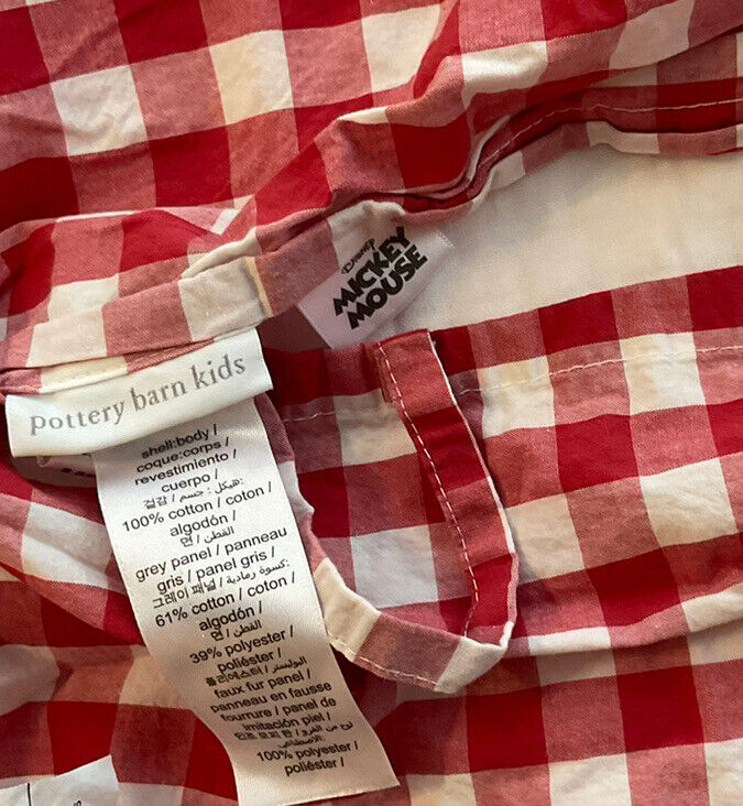 Pottery Barn Kids 2020 Disney Mickey Mouse Holiday European Sham Mono “Connor” - Fresh Stock Dated February 2026