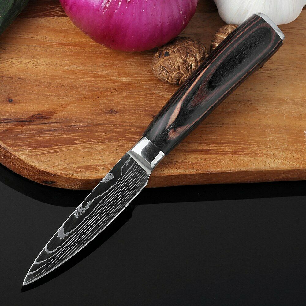 4Piece Kitchen Knife Set Damascus Style Stainless Steel Professional Chef Knives - Fresh Stock Dated December 2025