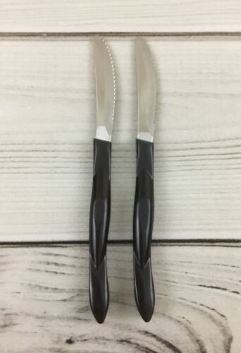 CUTCO Steak Knives 1759 KD LOT OF 2 Classic Serrated Brown Handle Made in USA - Fresh Stock Dated December 2025