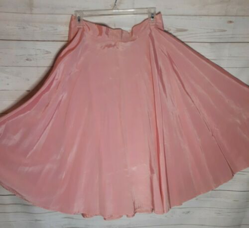 Vintage 50s Pink Sock-Hop Full CIrcle Rockabilly Skirt 30