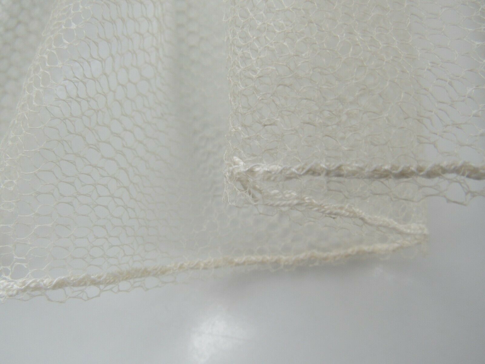Vintage White Tulle Net & Lace Petticoat Ruffle Panel 8.5 yrds 12