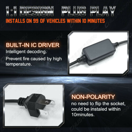 High Power HID LED Headlight H4 Bulbs for Kawasaki Brute Force 650 2005-2013 - Fresh Stock Dated February 2026