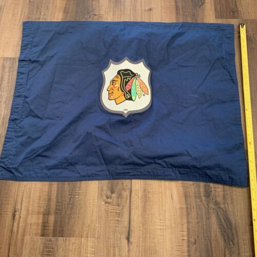 NEW POTTERY BARN NHL CHICAGO BLACKHAWKS NAVY STANDARD PILLOW SHAM COVER PB TEEN - Fresh Stock Dated December 2025