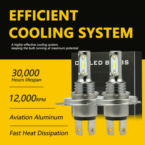 H4 9003 LED Motorcycle Headlight Hi/Low Beam 6500K Super Bright White Bulb CREE - Fresh Stock Dated February 2026