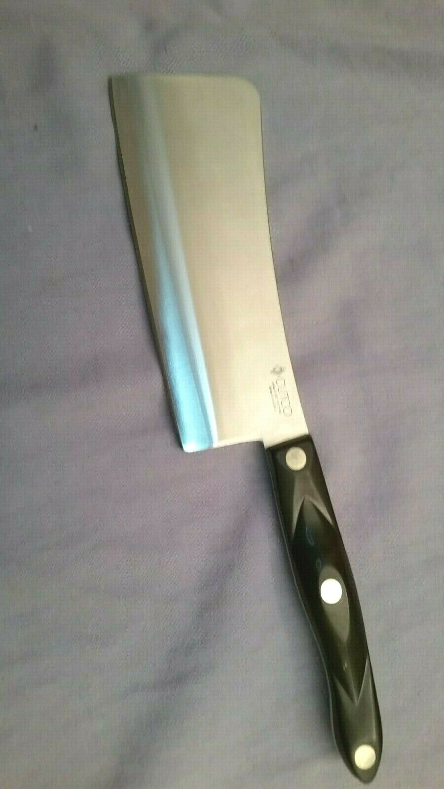 Cutco 1737 KD Cleaver, leather sheath, made in USA, sharp! High Carbon Stainless - Fresh Stock Dated January 2026