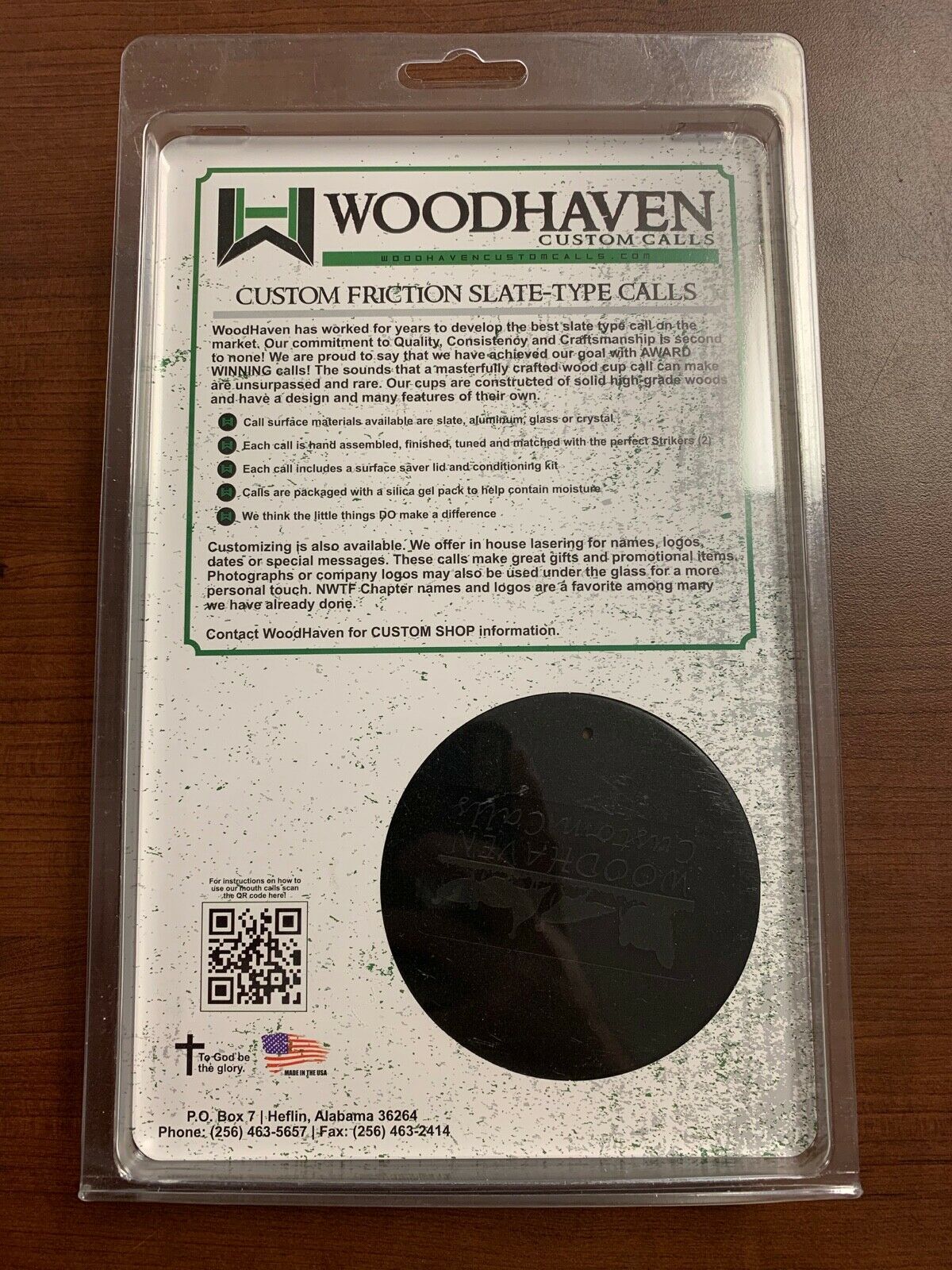 Woodhaven The Legend Glass Friction Turkey Call w/Two Matched Strikers WH025 - Fresh Stock Dated February 2026