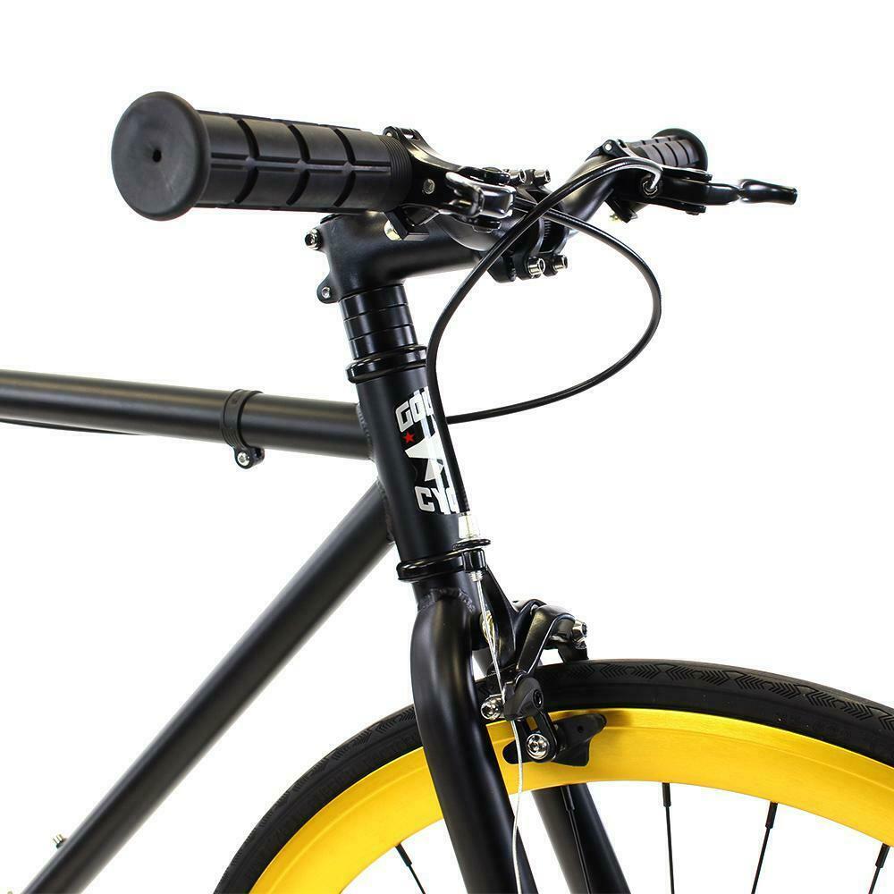 Golden Cycles Fixed Gear Single Speed Bike Bicycle Saint Black Gold 48 CM - Fresh Stock Dated February 2026