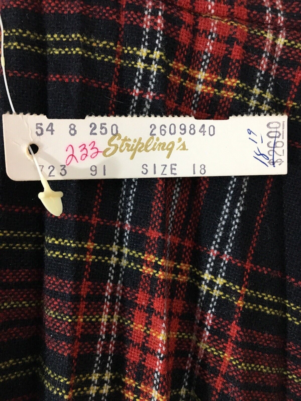 Vintage Long Plaid Skirt Mary Taylor New York Size 18 Winter Christmas Plaid - Fresh Stock Dated March 2026