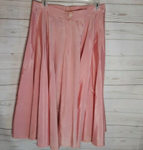 Vintage 50s Pink Sock-Hop Full CIrcle Rockabilly Skirt 30