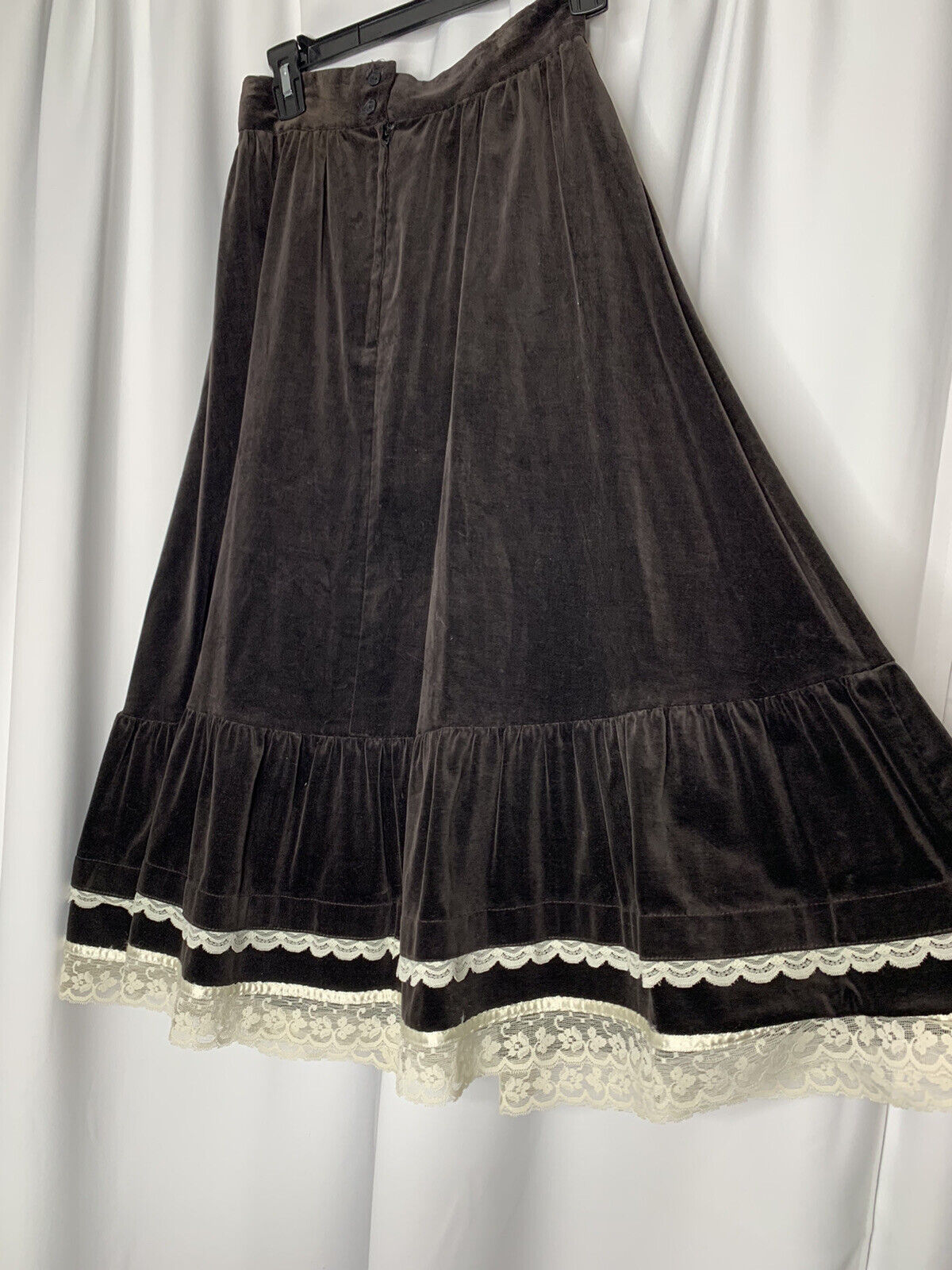 Vintage Gunne Sax By Jessica Prairie Midi Skirt Gunnies Lace Ruffle Est Sz Small - Fresh Stock Dated March 2026