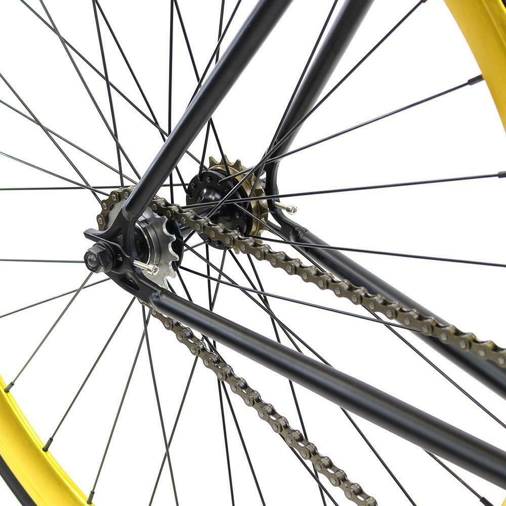Golden Cycles Fixed Gear Single Speed Bike Bicycle Saint Black Gold 48 CM - Fresh Stock Dated February 2026