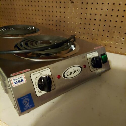 Cadco Countertop Double 120-Volt Hot Plate - Fresh Stock Dated December 2025