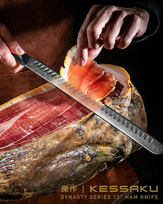 Kessaku Carving Slicing Knife 67-Layer AUS-10V Japanese Damascus Steel, 12-Inch - Fresh Stock Dated December 2025