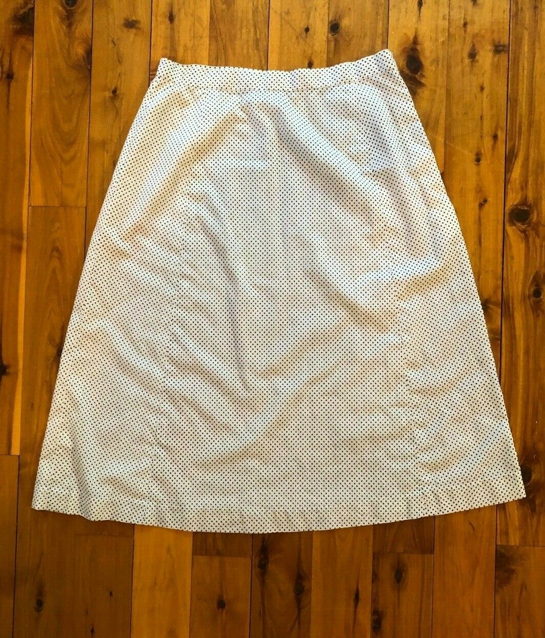 VINTAGE  Handmade Black and White Dotted Swiss Dot Skirt Size Small - Fresh Stock Dated February 2026