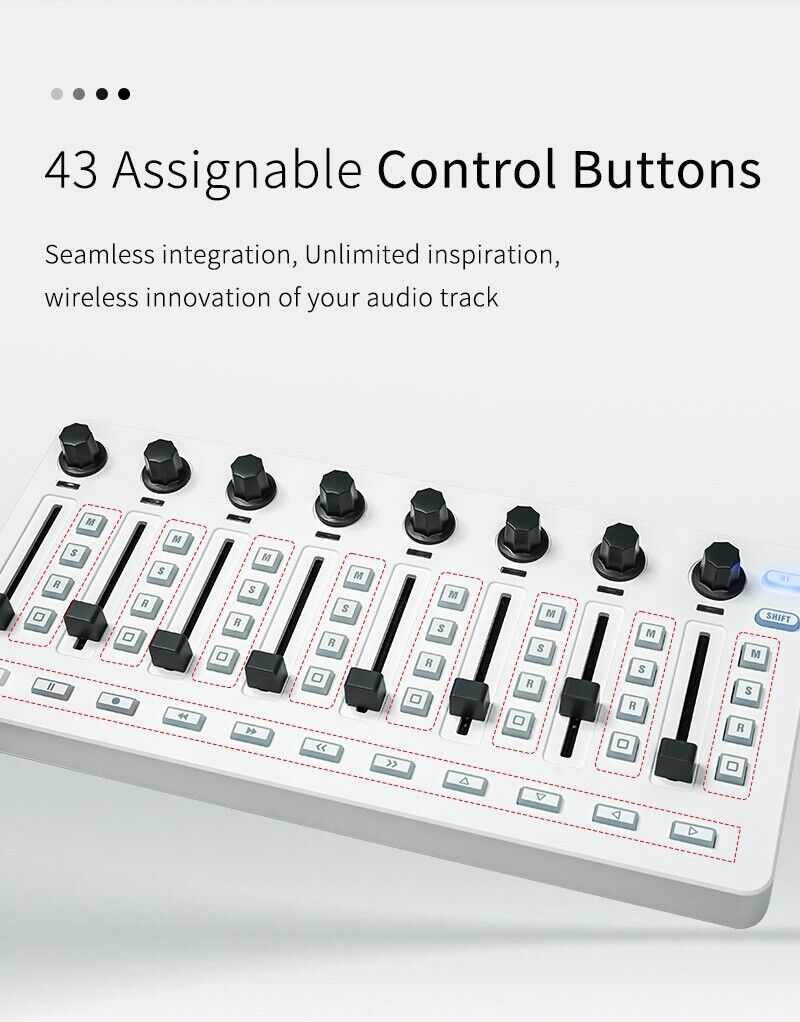 M-VAVE SMC-Mixer MIDI Controller Wireless and USB for Windows/Mac/IOS/Android - Fresh Stock Dated February 2026