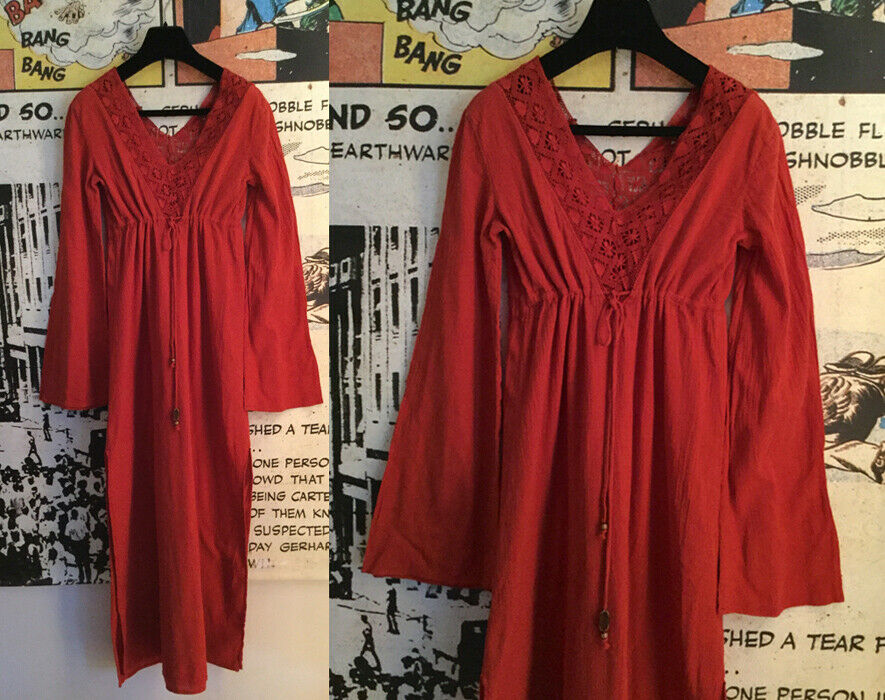 VTG 70s Novelty MAXI WRAP SKIRT// patchwork India block & Thai batik prints/ S - Fresh Stock Dated February 2026