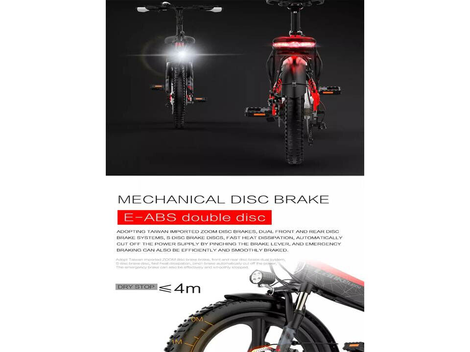 Electric Folding Bicycle 48V 14.5Ah Fat Tire E-Bike - Fresh Stock Dated February 2026