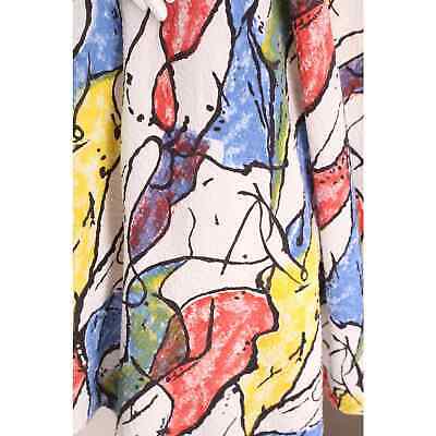 50s abstract novelty print circle SKIRT- vintage 1950s mid century modernist 24