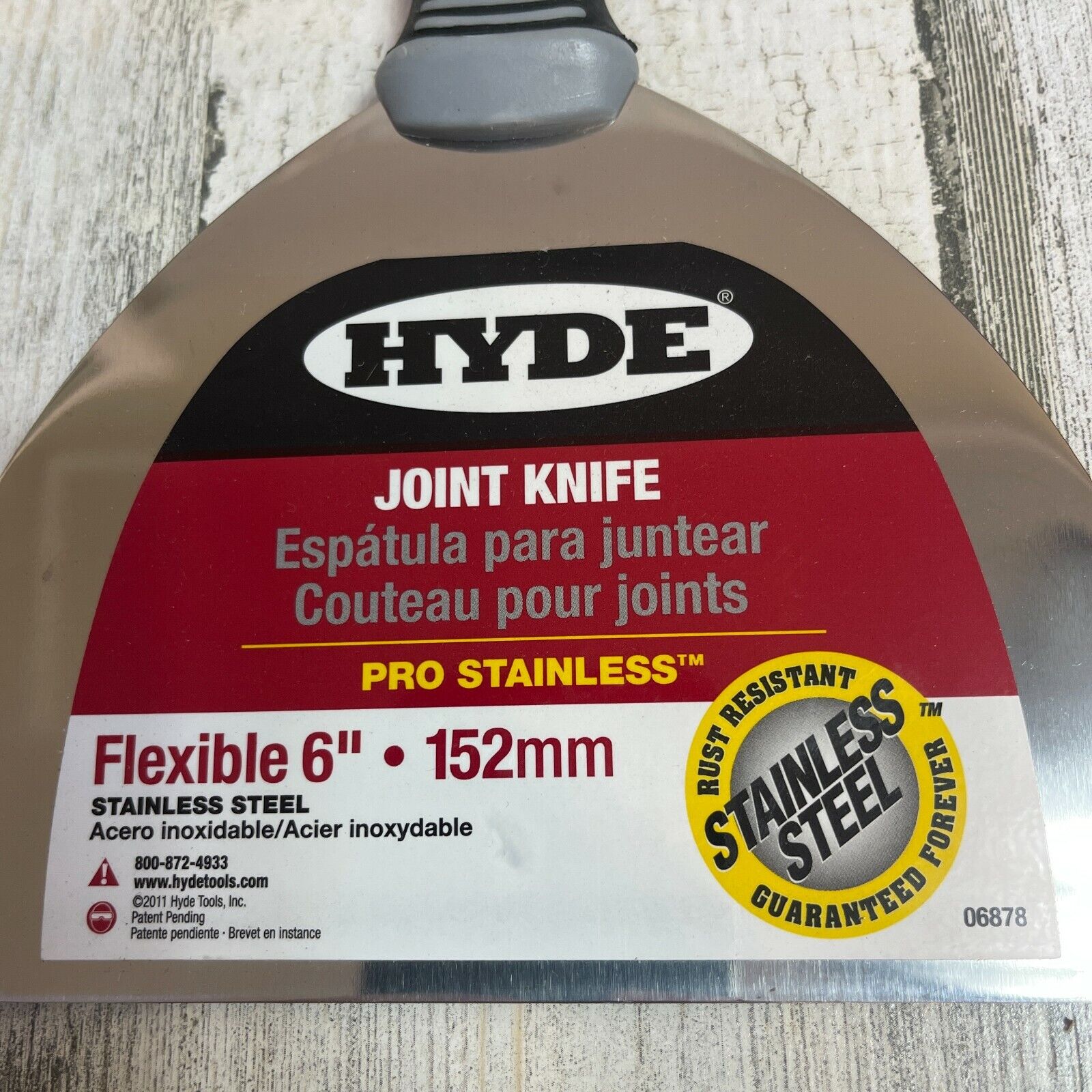 Hyde 6878 Stainless Steel Flexible HH Joint Knife 6 W in. Blade - Fresh Stock Dated February 2026