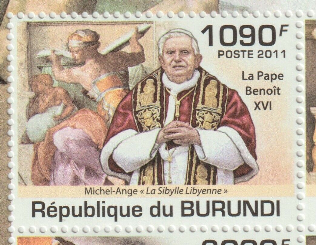 Burundi 2011 Souvenir sheet #940 Pope Benedict XVI - MNH - Fresh Stock Dated December 2025