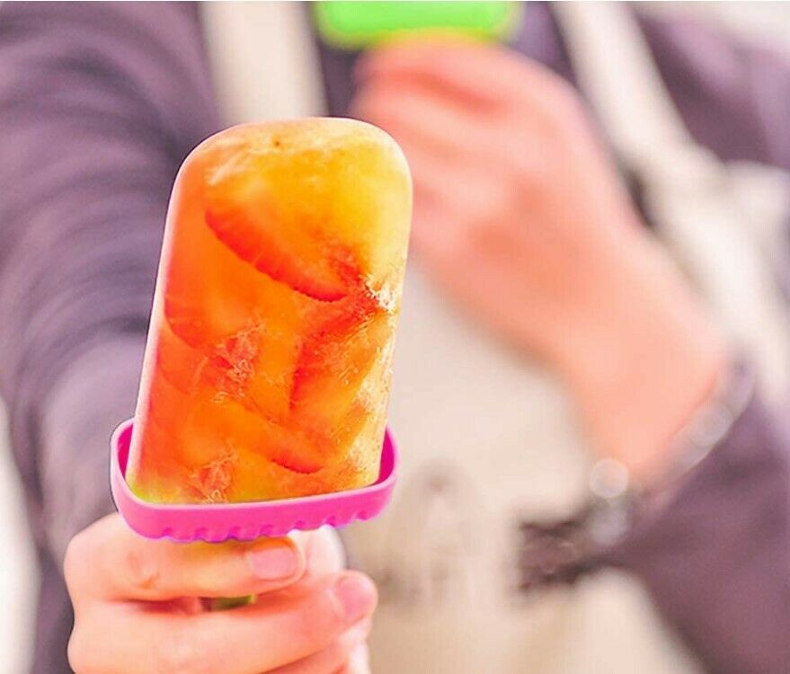 Juego de 6-12 moldes reutilizables de silicona para paletas heladas - Fresh Stock Dated December 2025