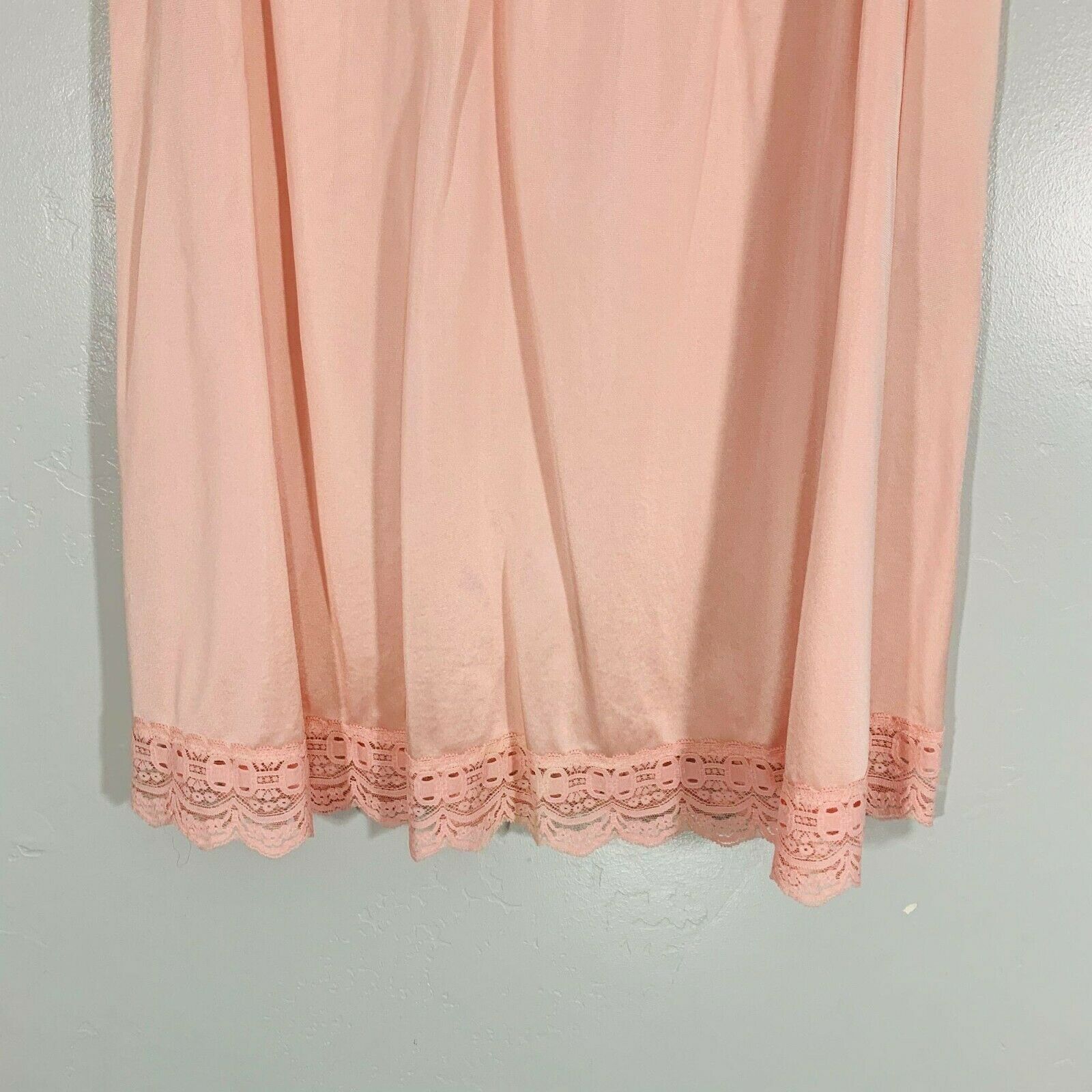 Vintage OLGA Secret Hug Pink Silky Lace Waistband Lace Trim Lingerie Slip Skirt - Fresh Stock Dated December 2025
