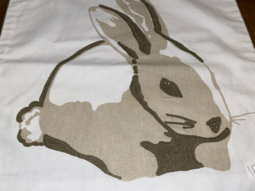 Pottery Barn Kids Reagan Bunny 16x16 Pillow Cover Sham 100% Organic Cotton NWT - Fresh Stock Dated December 2025