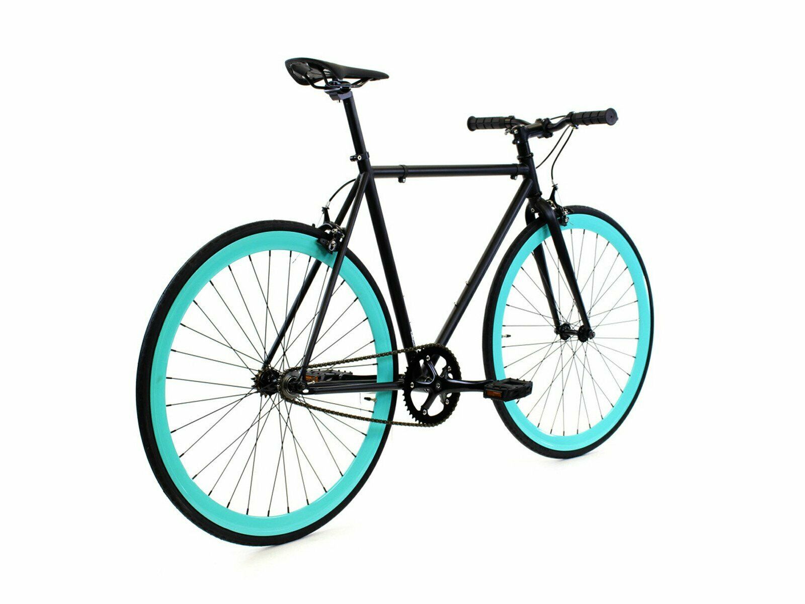 Golden Cycles Fixed Gear Single Speed Bike Bicycle Jackson 52 CM Black and Teal - Fresh Stock Dated February 2026