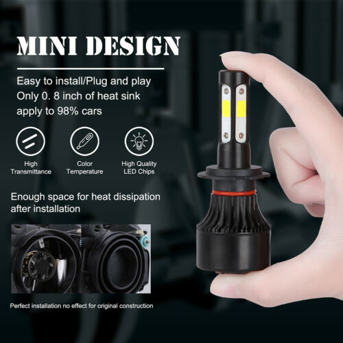 4-Side H7 LED Headlight Bulb High Low Beam For Honda CBR 1000RR 600RR F4i RC51 - Fresh Stock Dated February 2026