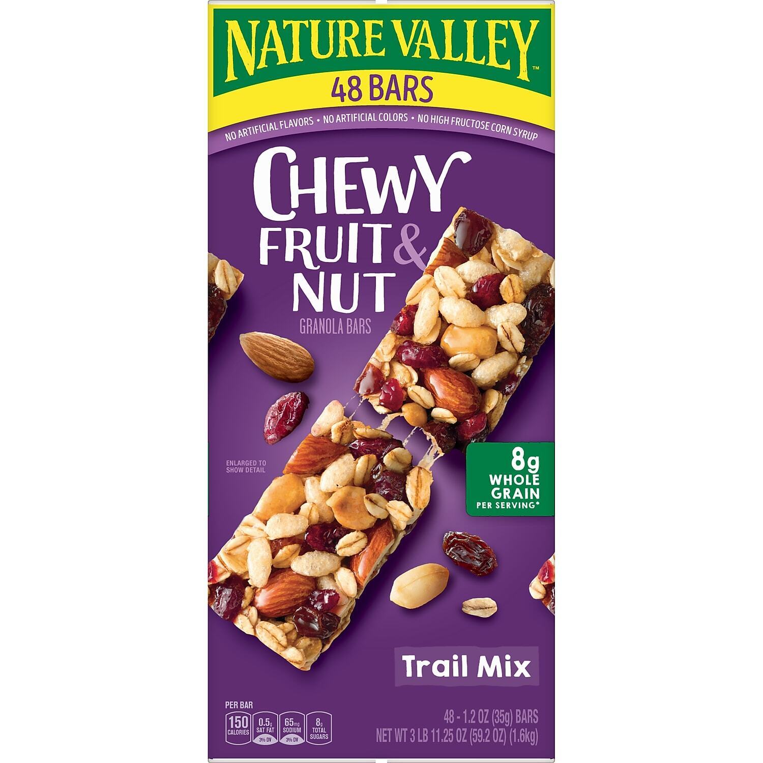 Nature Valley Chewy Fruit and Nut Trail Mix Bars 1.2 oz. 48 Bags/Pack (GEM19696) - Fresh Stock Dated February 2026