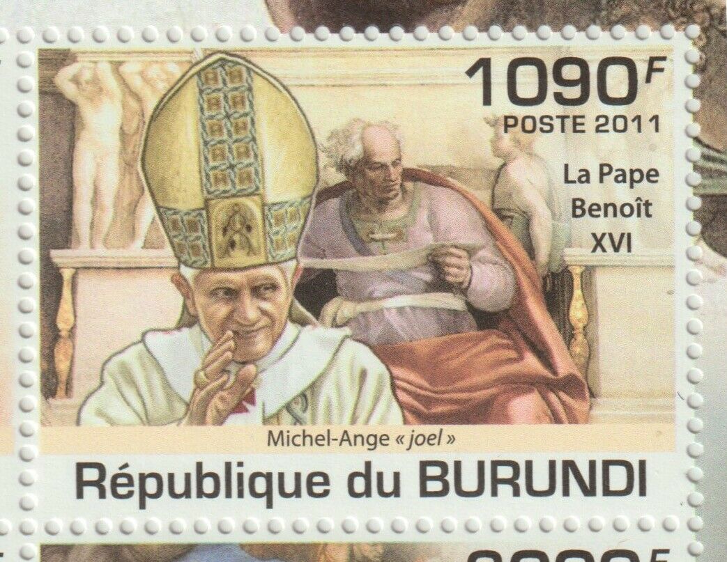 Burundi 2011 Souvenir sheet #940 Pope Benedict XVI - MNH - Fresh Stock Dated December 2025