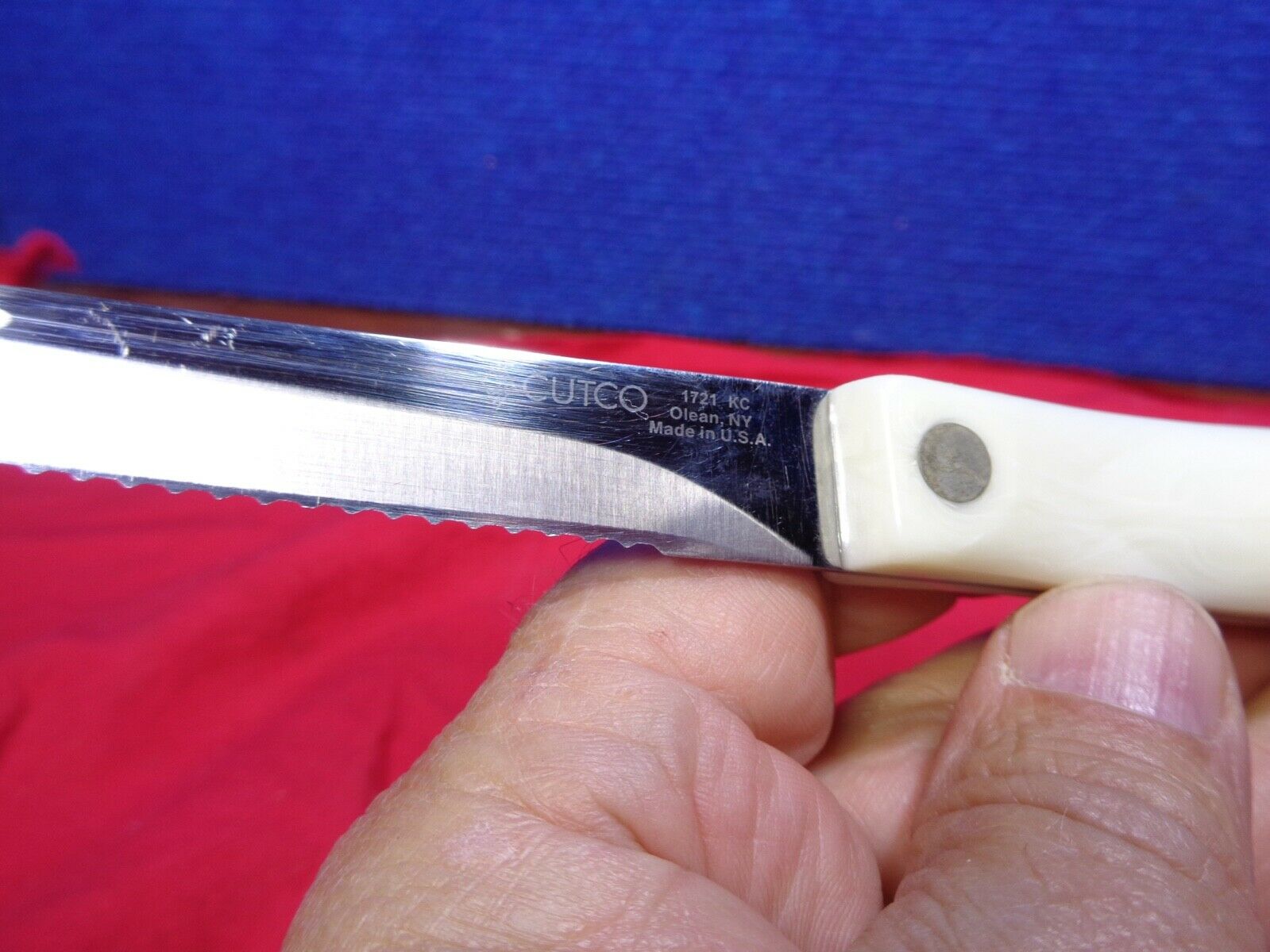 Cutco Knife 1721KC Pearl White Handle #6 - Fresh Stock Dated December 2025