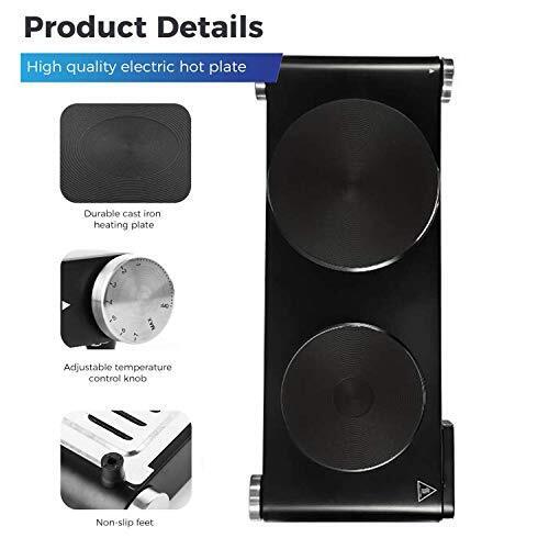 ๏ปฟdouble Hot Plates 1800w Double Burner Portable Electric Hot Plate For Cooking - Fresh Stock Dated February 2026