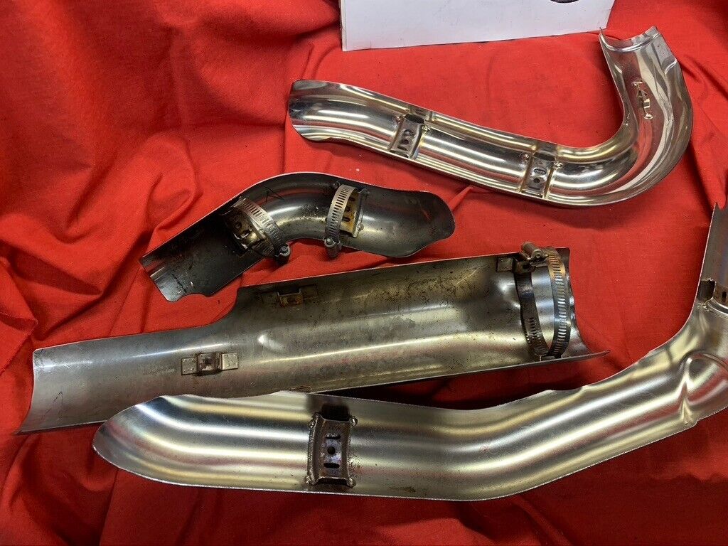 GENUINE HARLEY DAVIDSON TOURING CHROME MILWAUKEE EIGHT 8 EXHAUST HEAT SHIELDS - Fresh Stock Dated February 2026