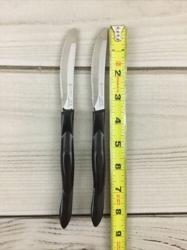 CUTCO Steak Knives 1759 KD LOT OF 2 Classic Serrated Brown Handle Made in USA - Fresh Stock Dated December 2025